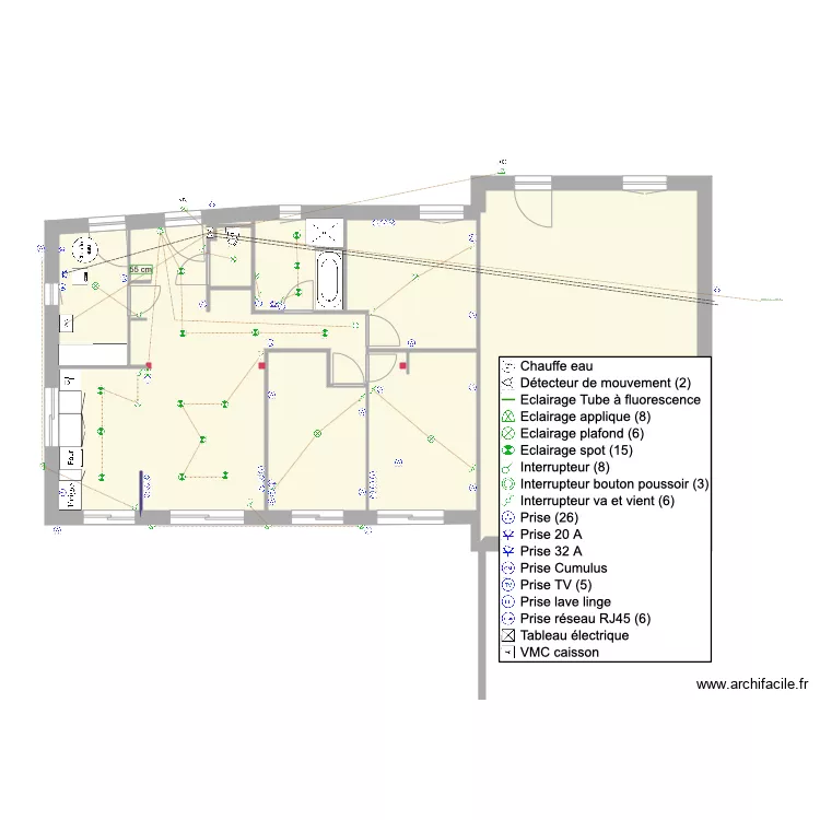 elec RDC VIVIERS. Plan de 