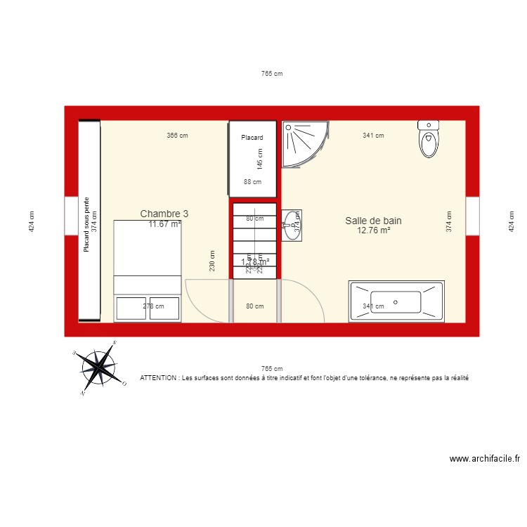 BI 2137 2ème étage coté. Plan de 0 pièce et 0 m2