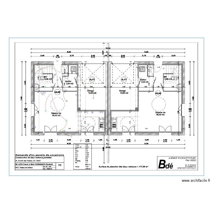 villas jumelées aprieux. Plan de 0 pièce et 0 m2