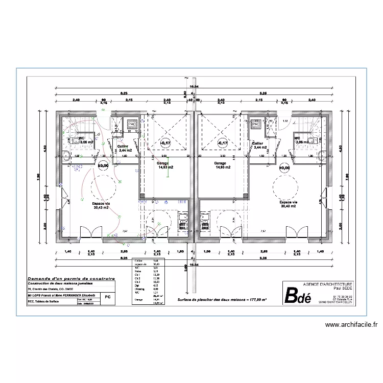 villas jumelées aprieux. Plan de villas jumelées aprieux. Plan de