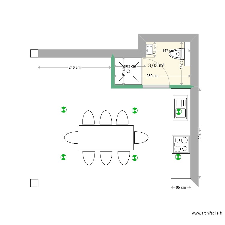 Cuisine été v7. Plan de 0 pièce et 0 m2