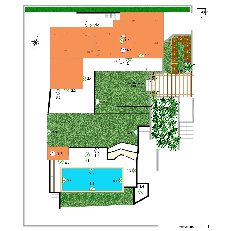 Barnouins 10 Plan électrique extérieur. Plan de 0 pièce et 0 m2