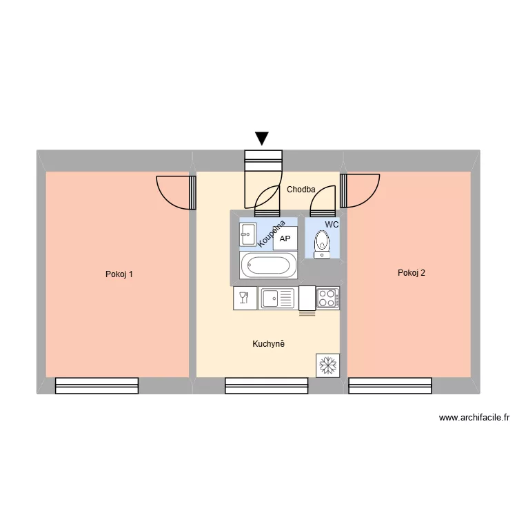sokolsk&aacute; tř&iacute;da 2538 byt 2. Plan de 10  et 170 m²