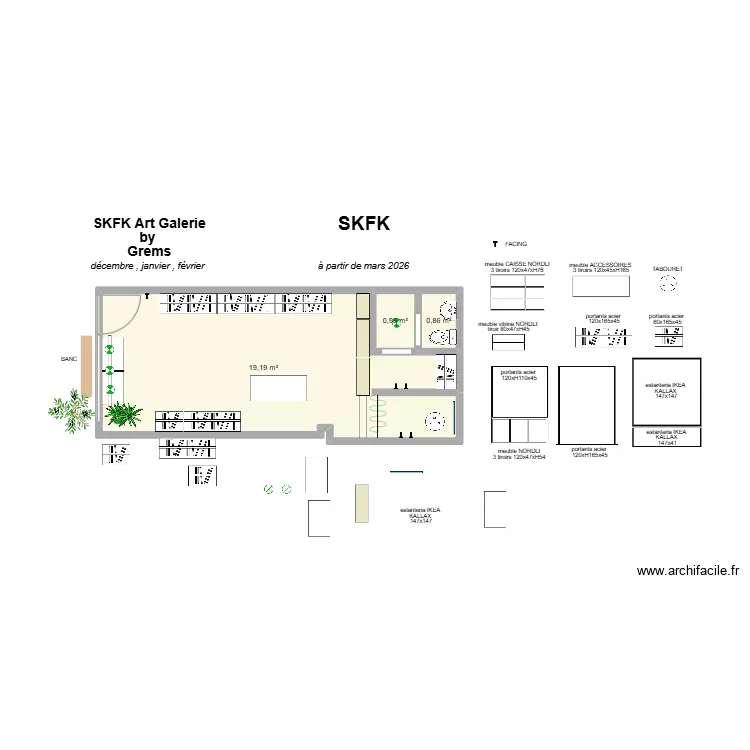 SJDL SKFK III. Plan de 3  et 21 m²