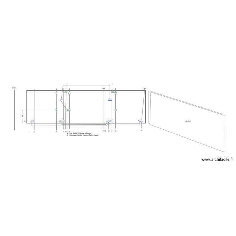 mur RdC Nord. Plan de 0 pièce et 0 m2
