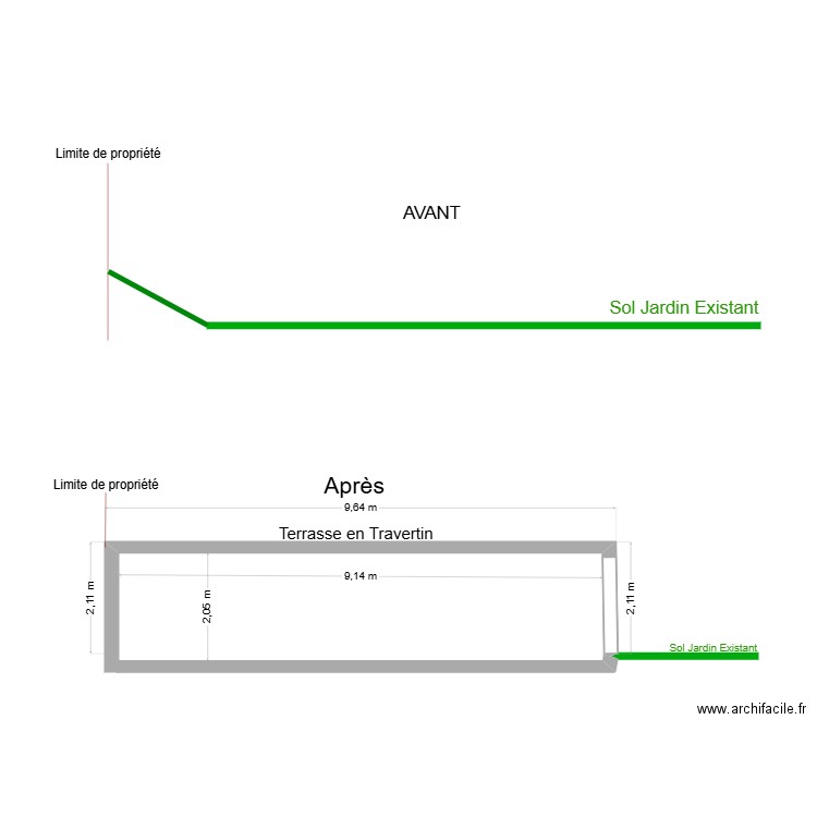 coupe garage. Plan de 0 pièce et 0 m2