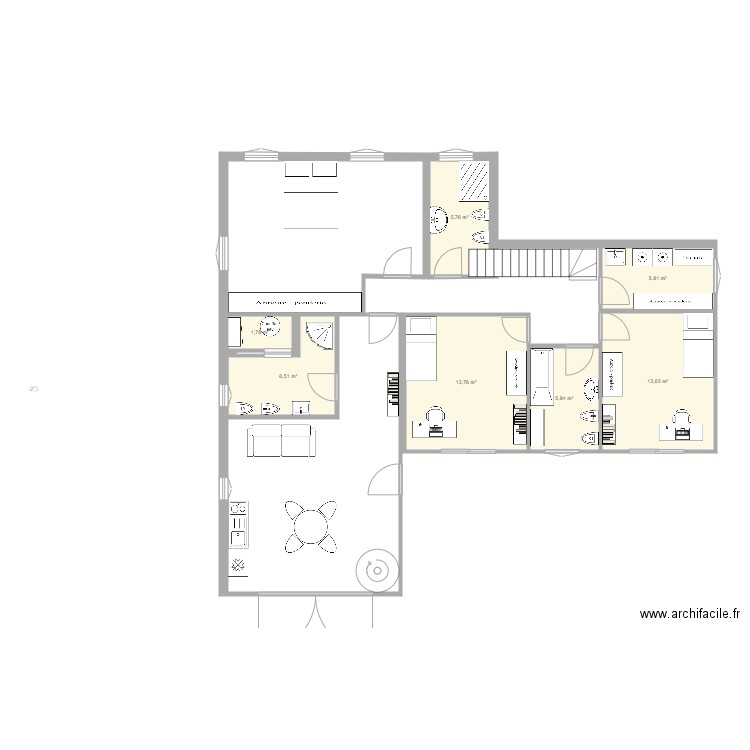 couloir et buanderie rdc elec. Plan de 0 pièce et 0 m2