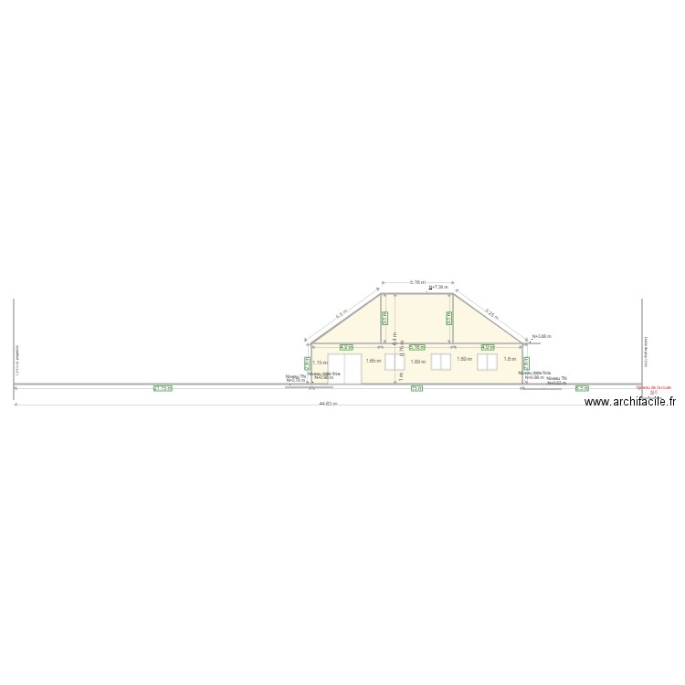 Mairie MAISON Plan de coupe. Plan de 0 pièce et 0 m2