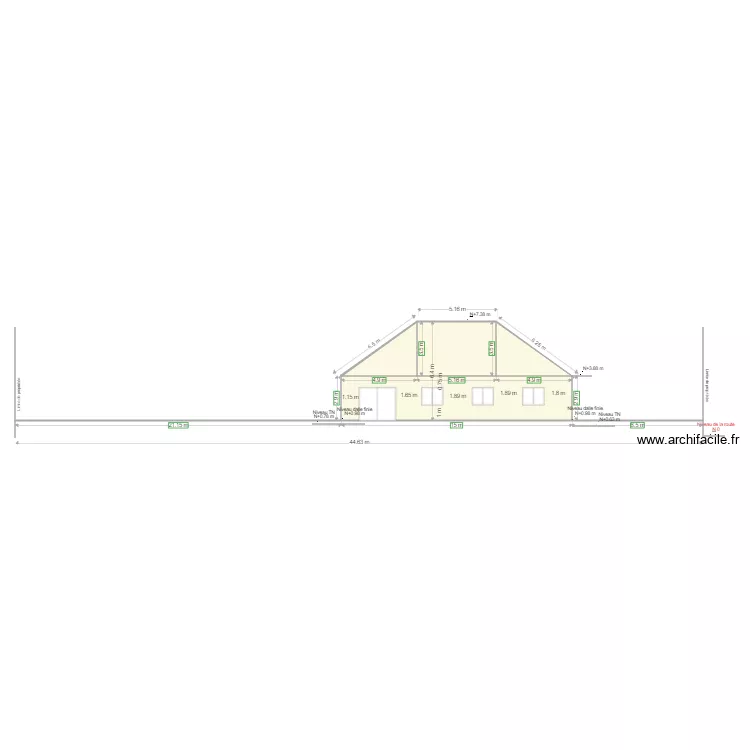 Mairie MAISON Plan de coupe. Plan de Mairie MAISON Plan de coupe. Plan de