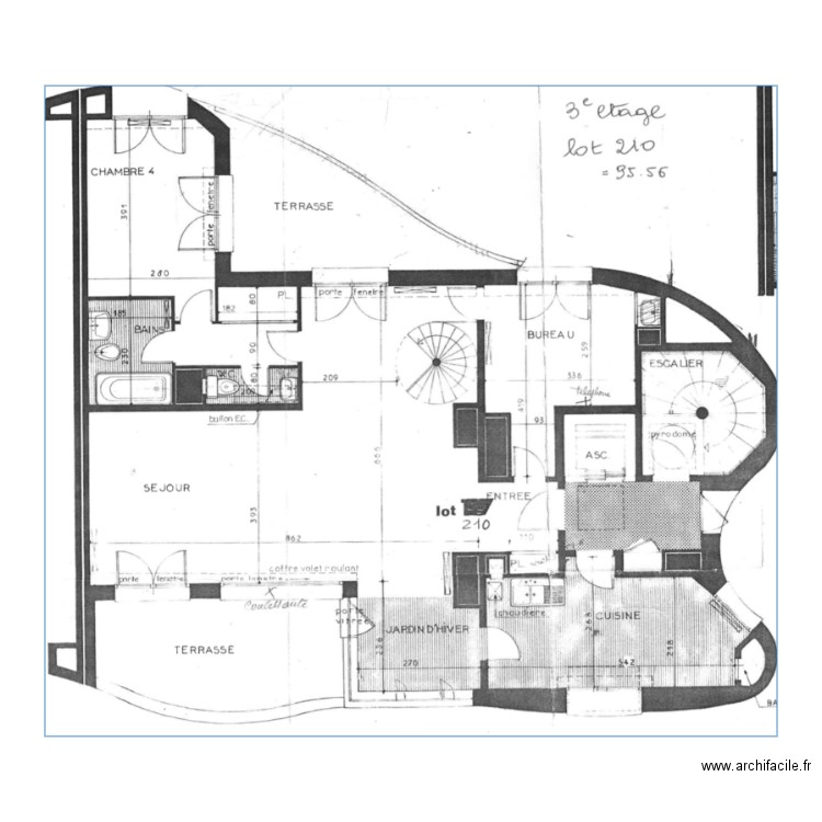 Plan original. Plan de 0 pièce et 0 m2