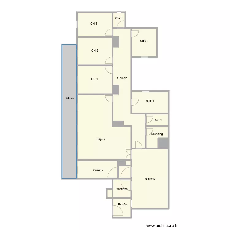 55 peireire. Plan de 