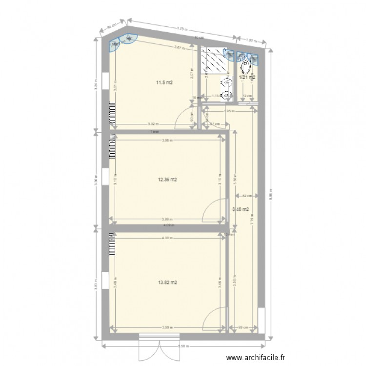 etage vrai cote test6. Plan de 0 pièce et 0 m2