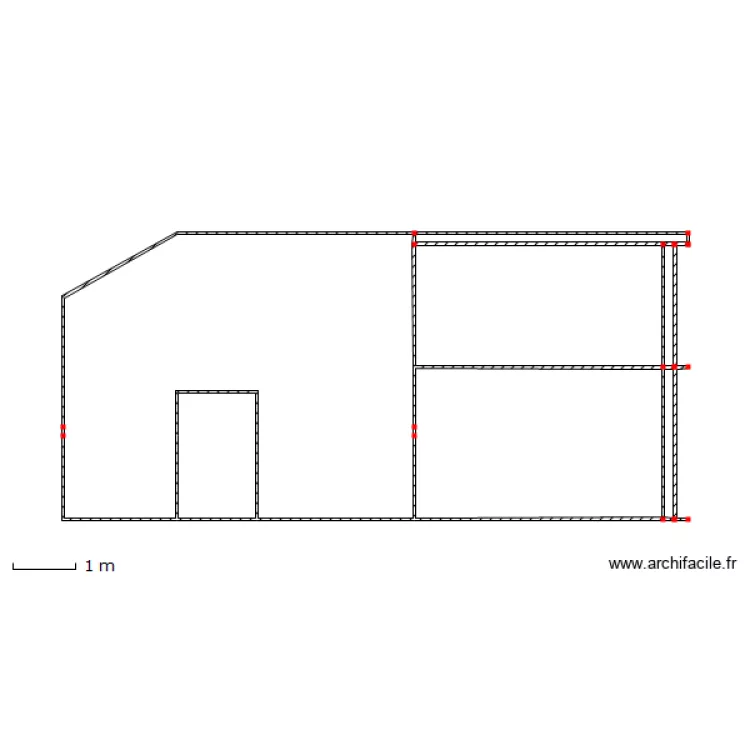 facade sud. Plan de 