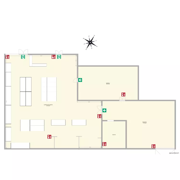 local la vlatte. Plan de 