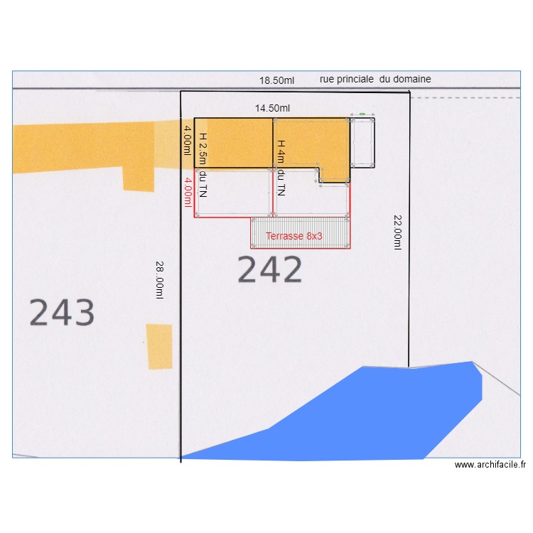 chalet 21 plan de masse. Plan de 5 pièces et 103 m2