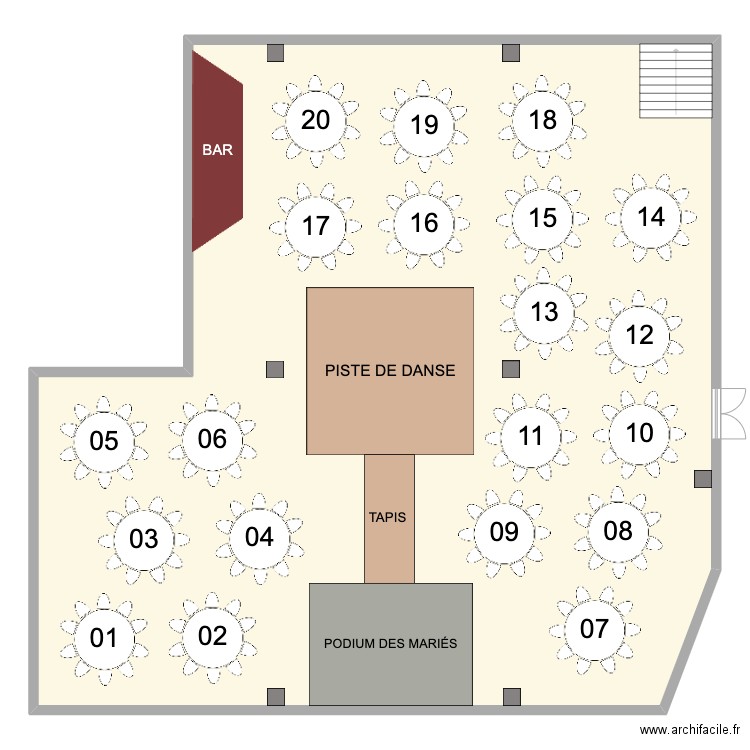 PLAN DE SALLE. Plan de 1 pièce et 347 m2