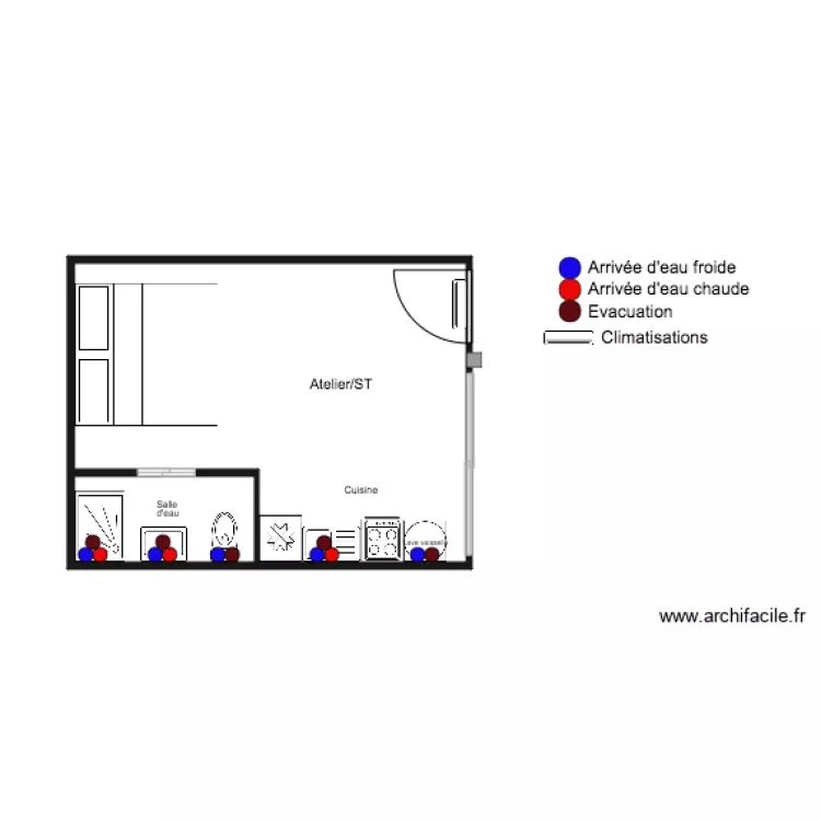 Villa madeleine atelier ST Plomberie. Plan de 