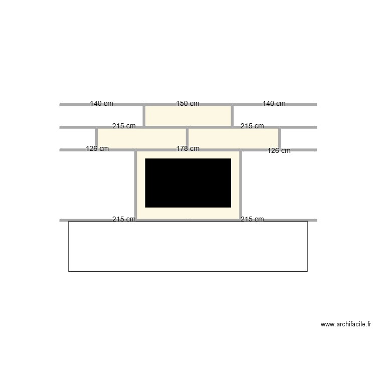 bibliotheque steph. Plan de 4 pièces et 4 m2