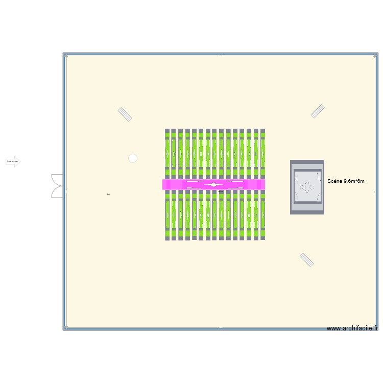 RNJ - Salle plénière V3. Plan de 1 pièce et -1734 m2