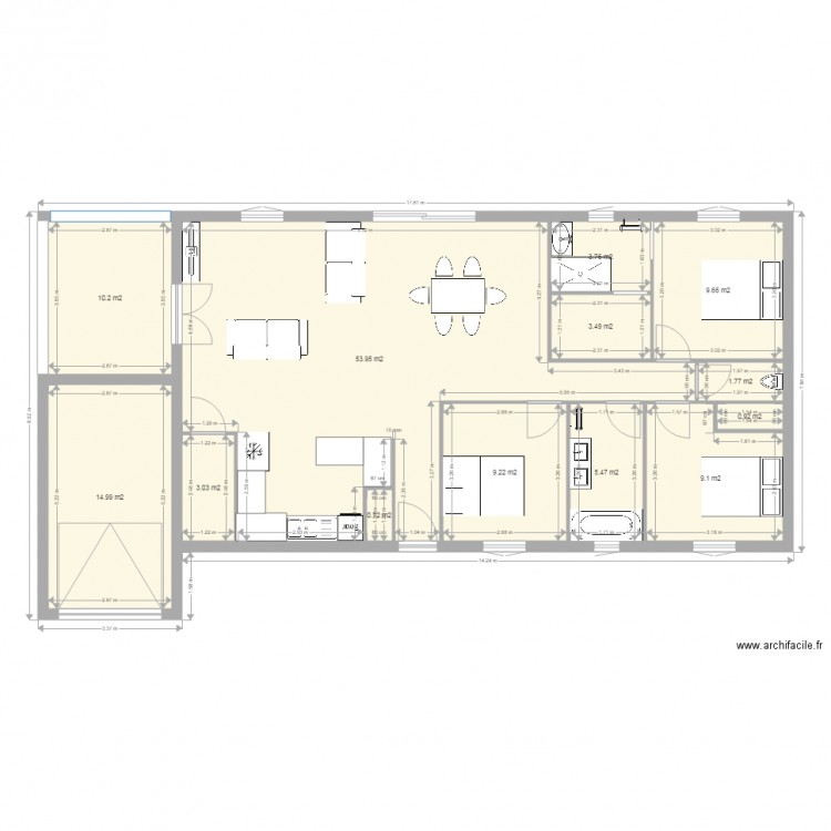 plan 1. Plan de 0 pièce et 0 m2