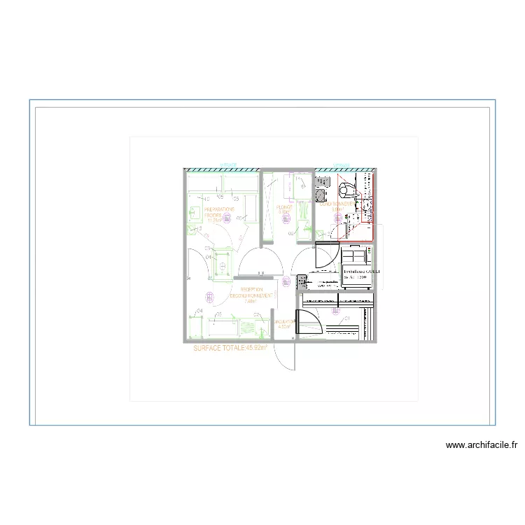 GT Traiteur. Plan de 