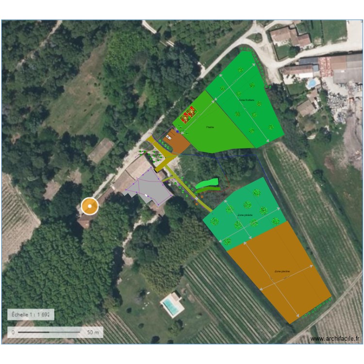 Plan VRD Sarrians - global. Plan de 0 pièce et 0 m2