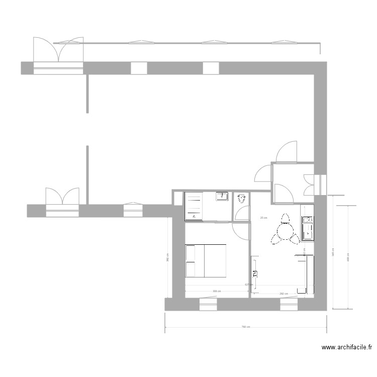 aménagement rdc. Plan de 0 pièce et 0 m2