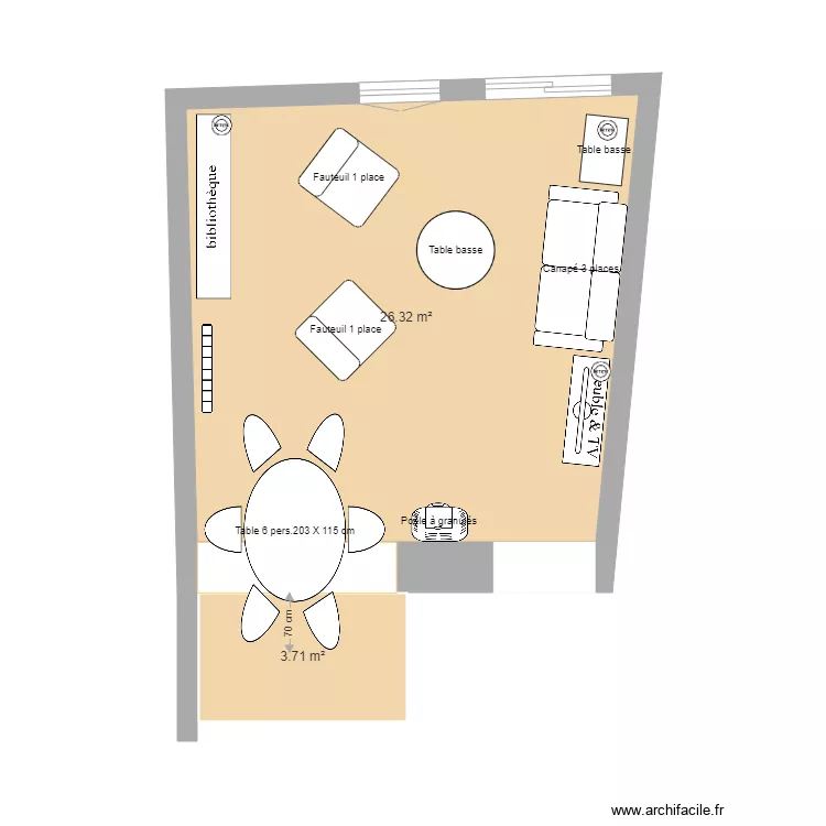 salon. Plan de salon. Plan de