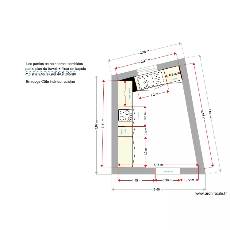 Cuisine Anzia Plan 3. Plan de Cuisine Anzia Plan 3. Plan de