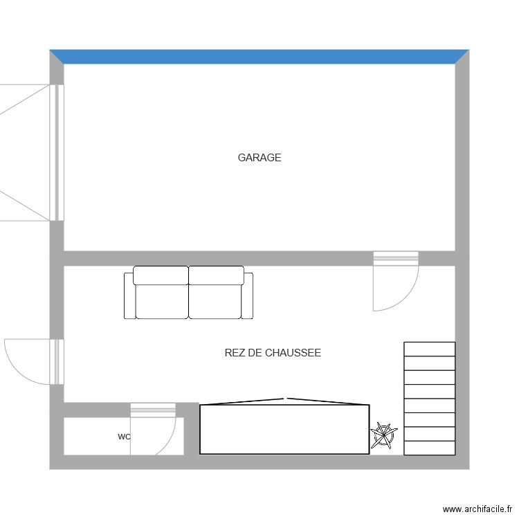 REZ DE CHAUSSEE. Plan de 0 pièce et 0 m2