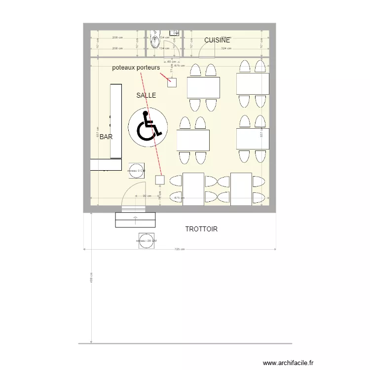 CAFE LA VIRGULE V2. Plan de 0 pièce et 0 m2