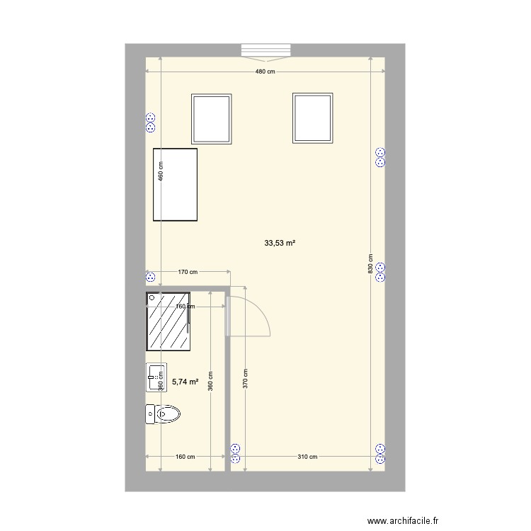 Electricité Morlanwelz Grenier Projeté. Plan de 0 pièce et 0 m2