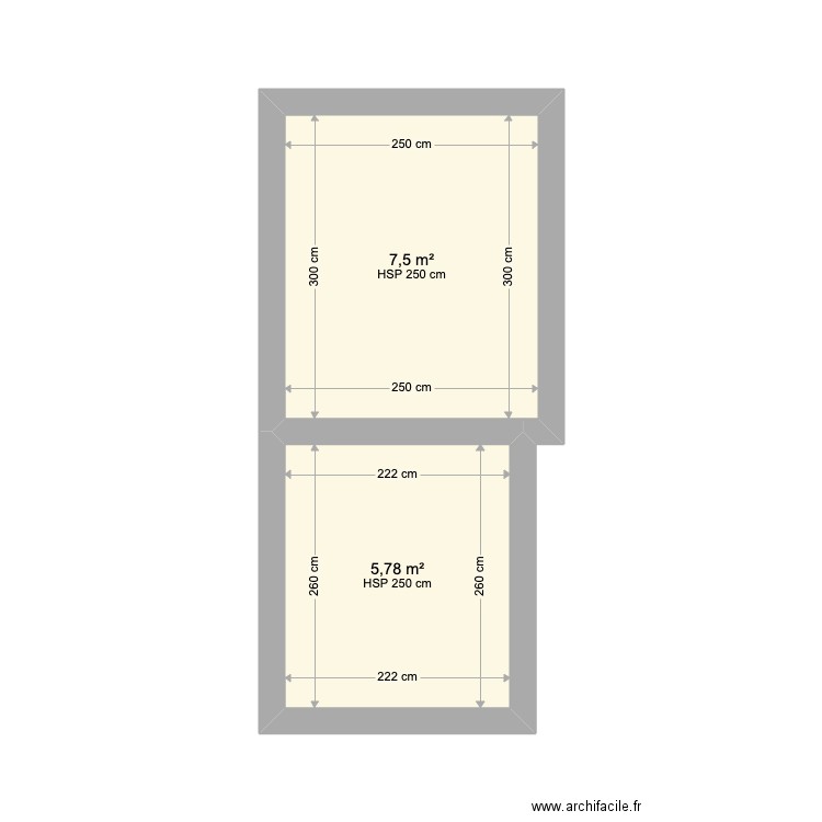 Guy Lechien. Plan de 2 pièces et 13 m2