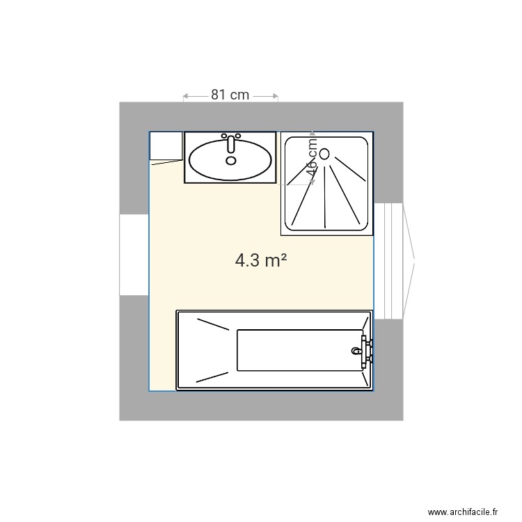 Salle de bain. Plan de 0 pièce et 0 m2