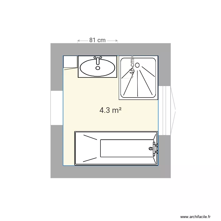 Salle de bain. Plan de Salle de bain. Plan de