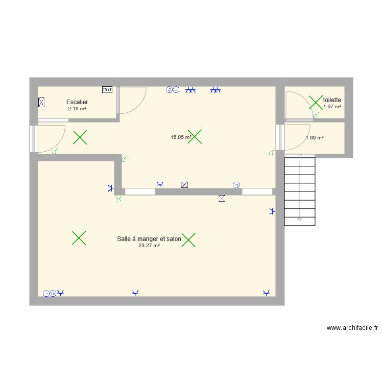 maison claire. Plan de 0 pièce et 0 m2