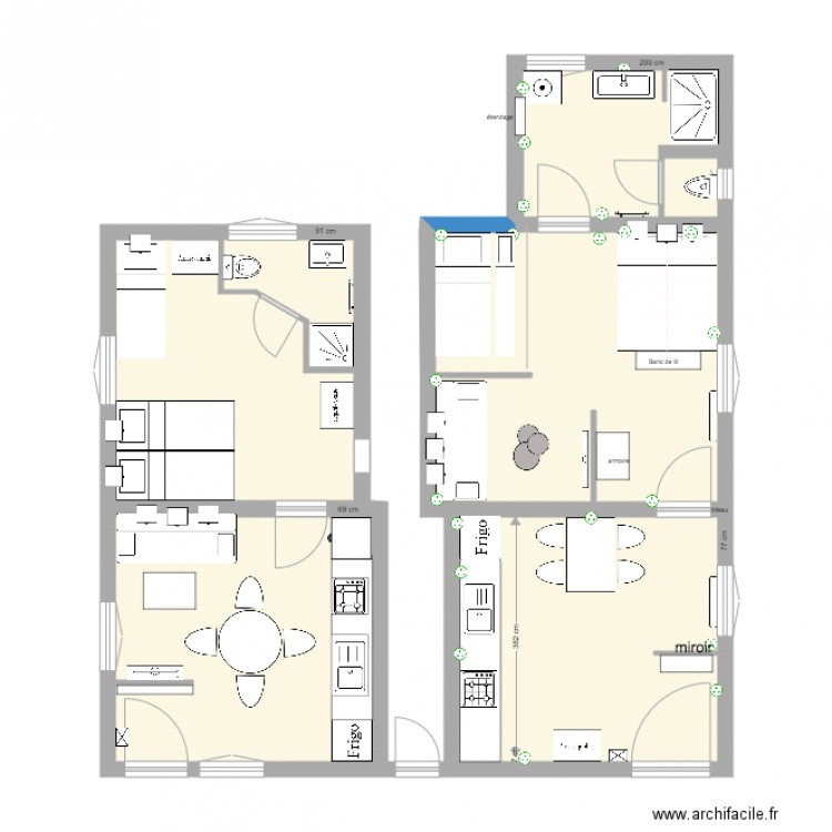  RDC 2 F2 . Plan de 0 pièce et 0 m2