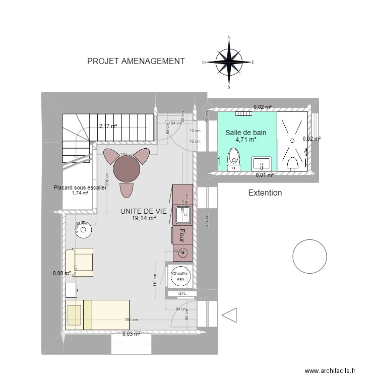 ALEXANDRE. Plan de 16 pièces et 83 m2