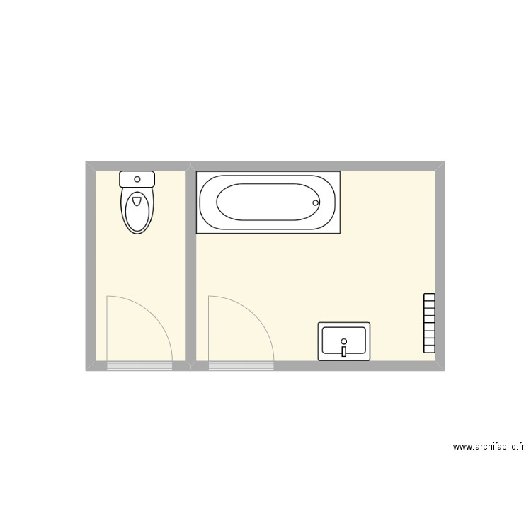 Sinet SDB existant. Plan de 0 pièce et 0 m2