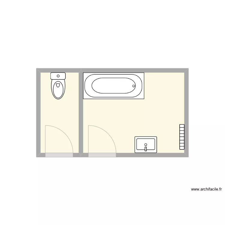 Sinet SDB existant. Plan de 