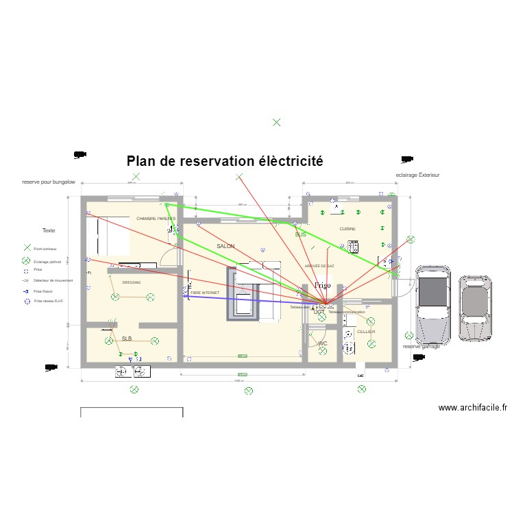 maison PLAN BUS. Plan de 5 pièces et 121 m2