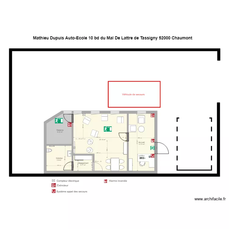 MDAutoécole incendie. Plan de MDAutoécole incendie. Plan de