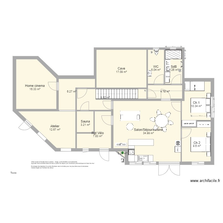 Sous sol modifie ter. Plan de 0 pièce et 0 m2
