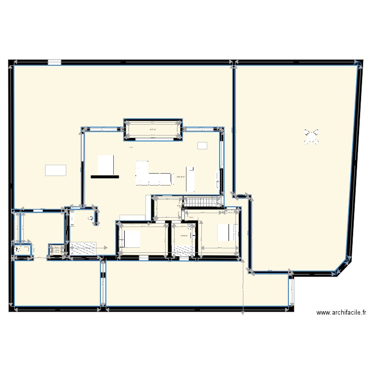 etage futur final. Plan de 0 pièce et 0 m2