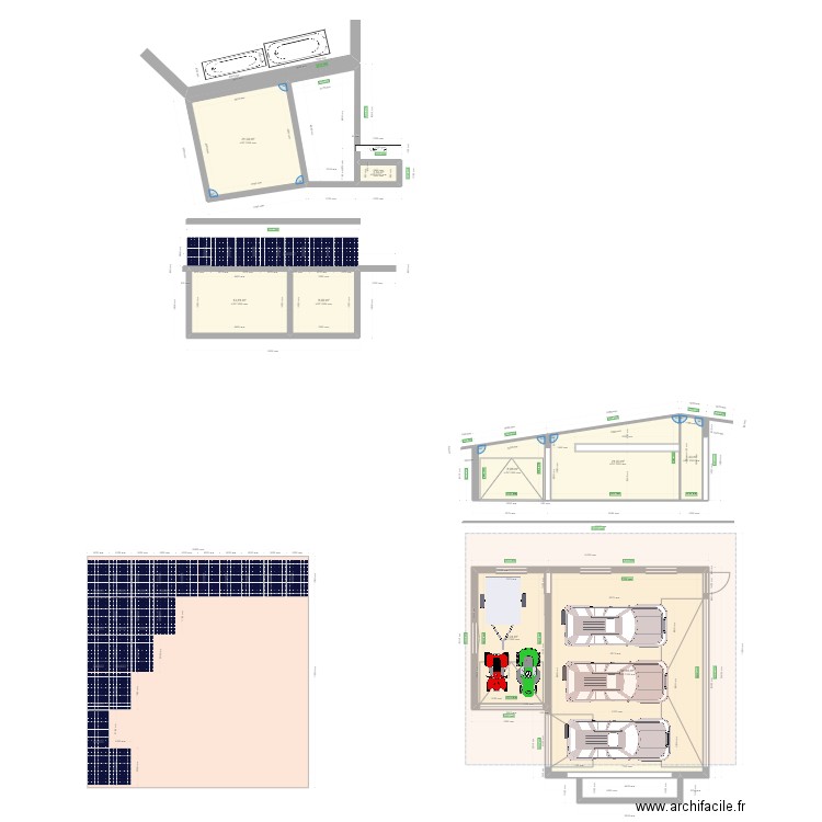 Variante 3 gchauggafe. Plan de 9 pièces et 170 m2