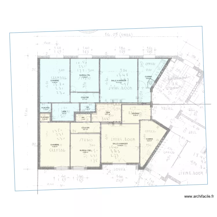 6 bisS distorsion horizontale. Plan de 