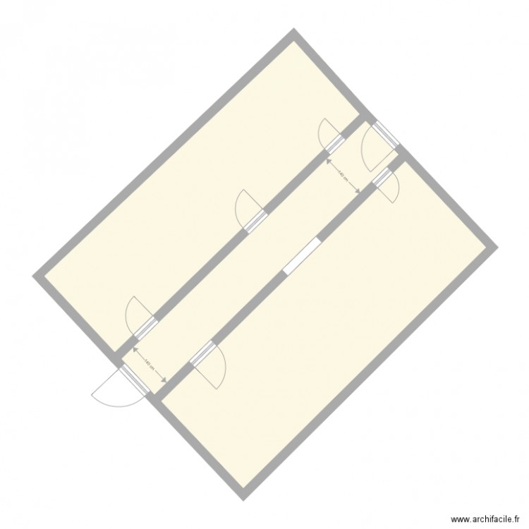 Circulation RDC Hotel Albert. Plan de 0 pièce et 0 m2