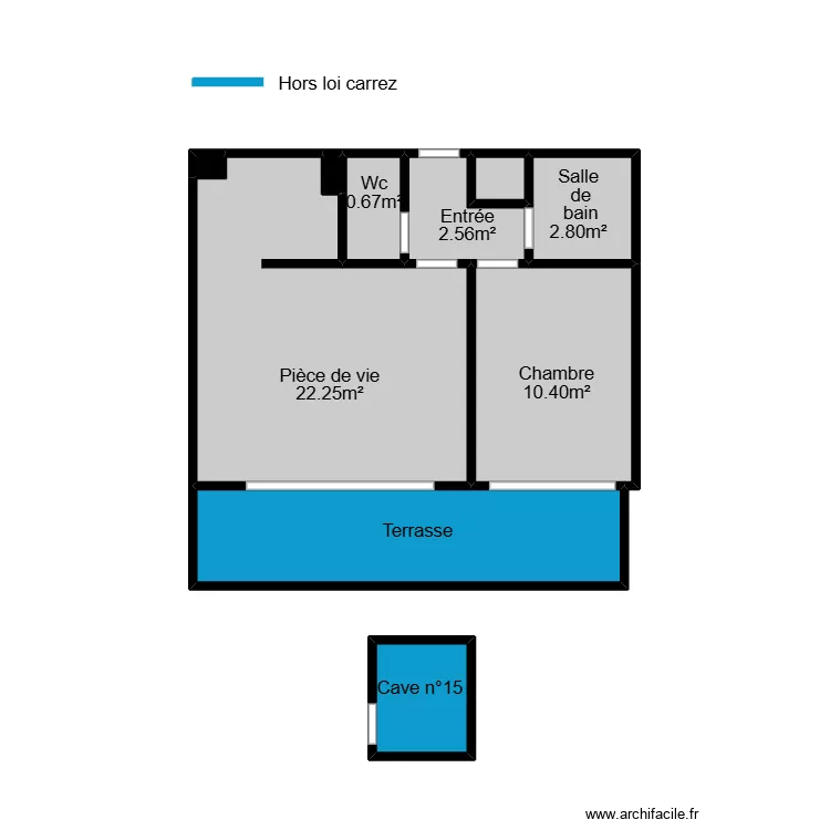 Marmin mesurage. Plan de 10  et 34 m²