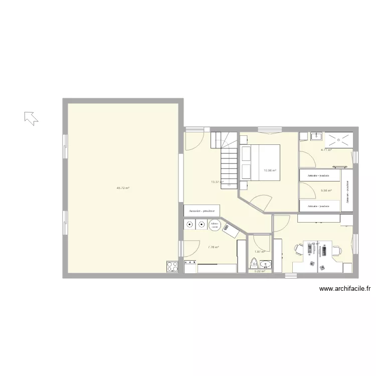 Maison 150m2 RDC. Plan de Maison 150m2 RDC. Plan de