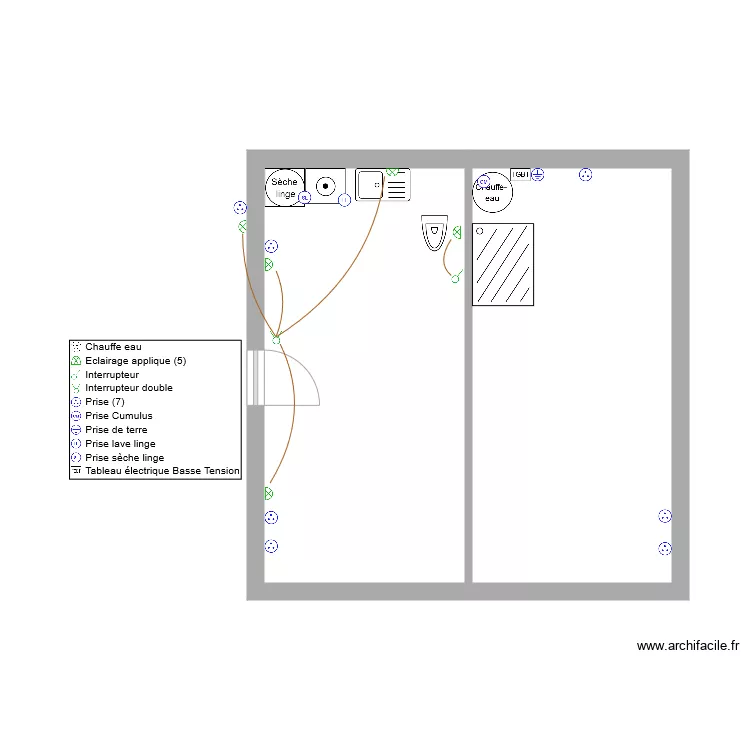 chalet Baran&ccedil;on sous sol. Plan de 